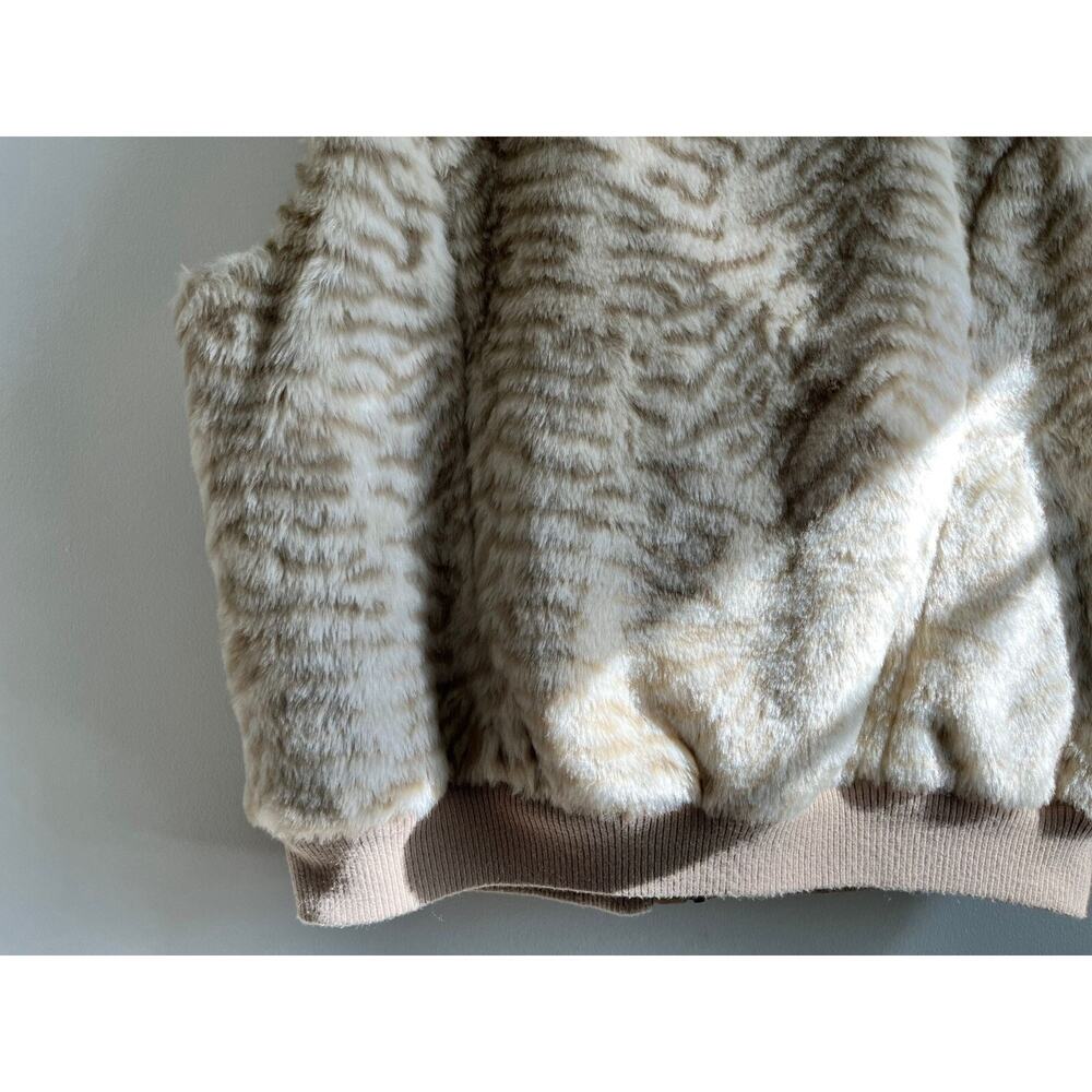 Vintage Y2K Faux Fur Vest |2000s Jou Jou Tiger Print | Size L/XL - Picture 7 of 7